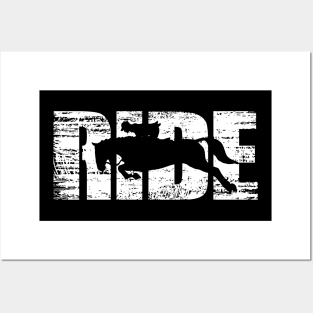 Distressed Look Horse Riding Gift For Riders Posters and Art